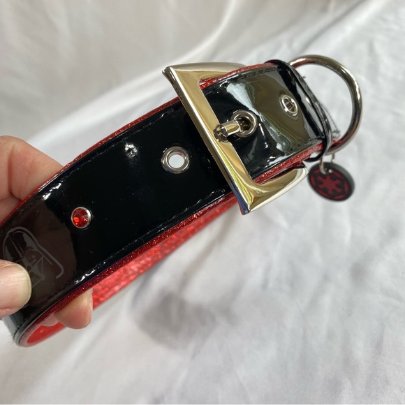 Petco Star Wars Darkside Dog Collar Darth Vader Red Stud Charm XXL/XXXL - Picture 5 of 5